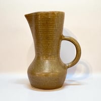 Image 1 of Pichet cruche à eau forme libre Digoin en grès vernissé vintage 1960 1970