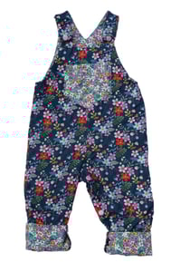 Image of Baby/Toddler Reversible Dungarees - Flower