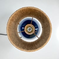 Image 11 of Lampe boule en céramique grès bleu de fer vintage signé Colette Houtmann 1970s