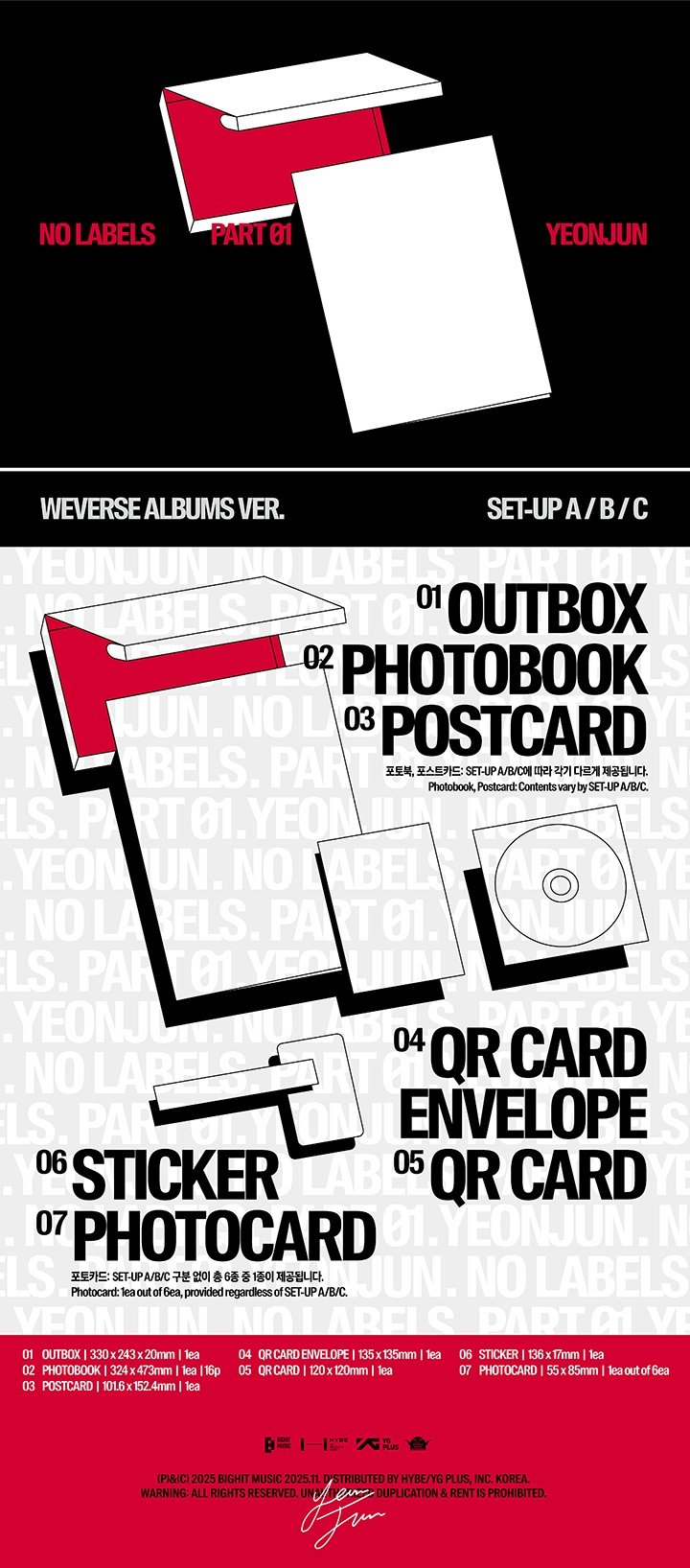 Image of [PRE-ORDER] TXT Yeonjun ‘NO LABELS: PART 01’ (Weverse Album Ver.) + Weverse Shop POBs