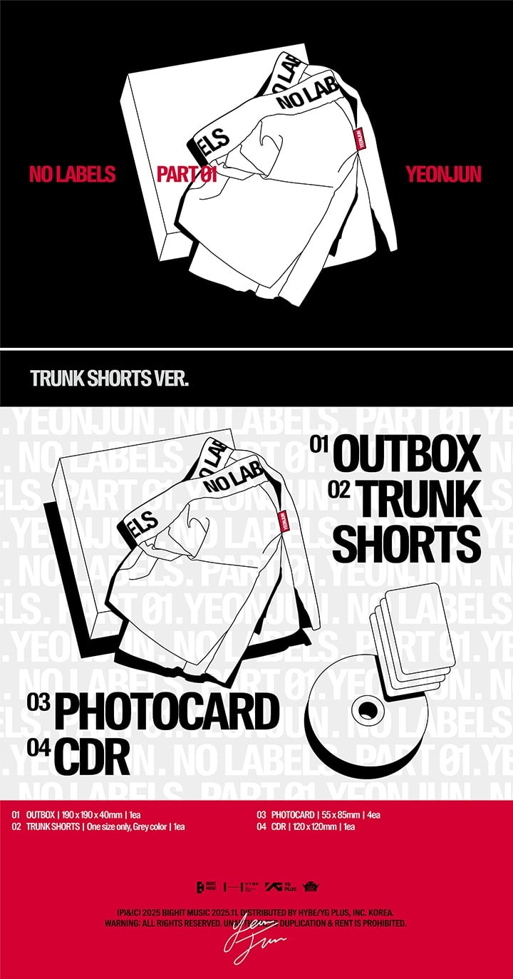 Image of [PRE-ORDER] TXT Yeonjun ‘NO LABELS: PART 01’ (Trunk Shorts Ver.)