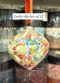 Image 2 of LUCKY DIP BOX OF 12 *Save £6.00* // 12 small hand marbled ceramic baubles