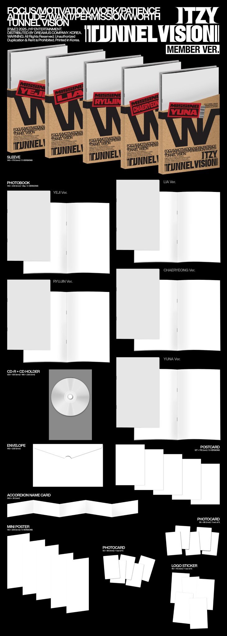 Image of [PRE-ORDER] ITZY ‘TUNNEL VISION’ (Member Ver.) + Aladin POB