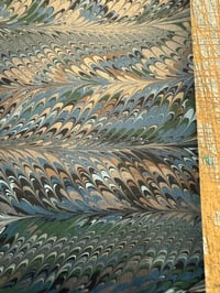 Image 7 of Hand Marbled paper one-of-a-kind 'Dark Plumes '