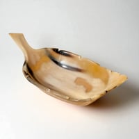 Image 2 of Coupelle feuille en corne de buffle – Fait main, vintage années 70/80 – vide-poche