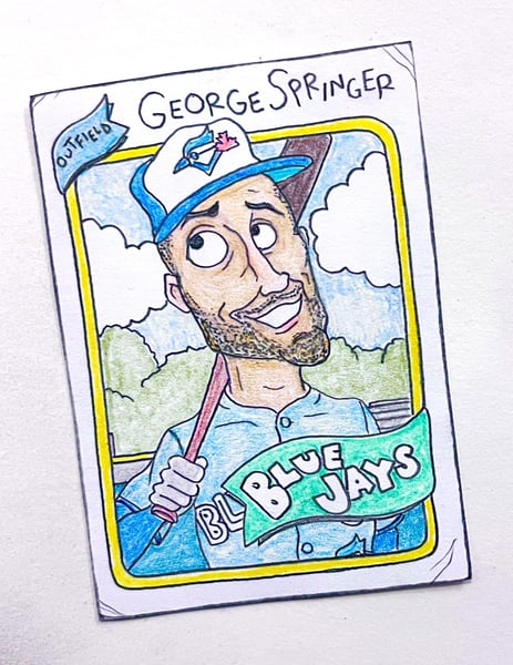 Image of Original pencil artwork—George Springer
