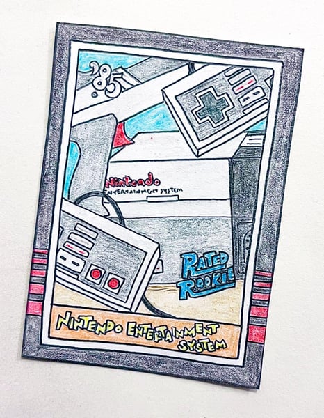 Image of Original pencil artwork—NES, 1985 rookie