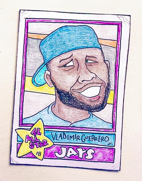 Image of Original pencil artwork—Vladimir Guerrero Jr. 