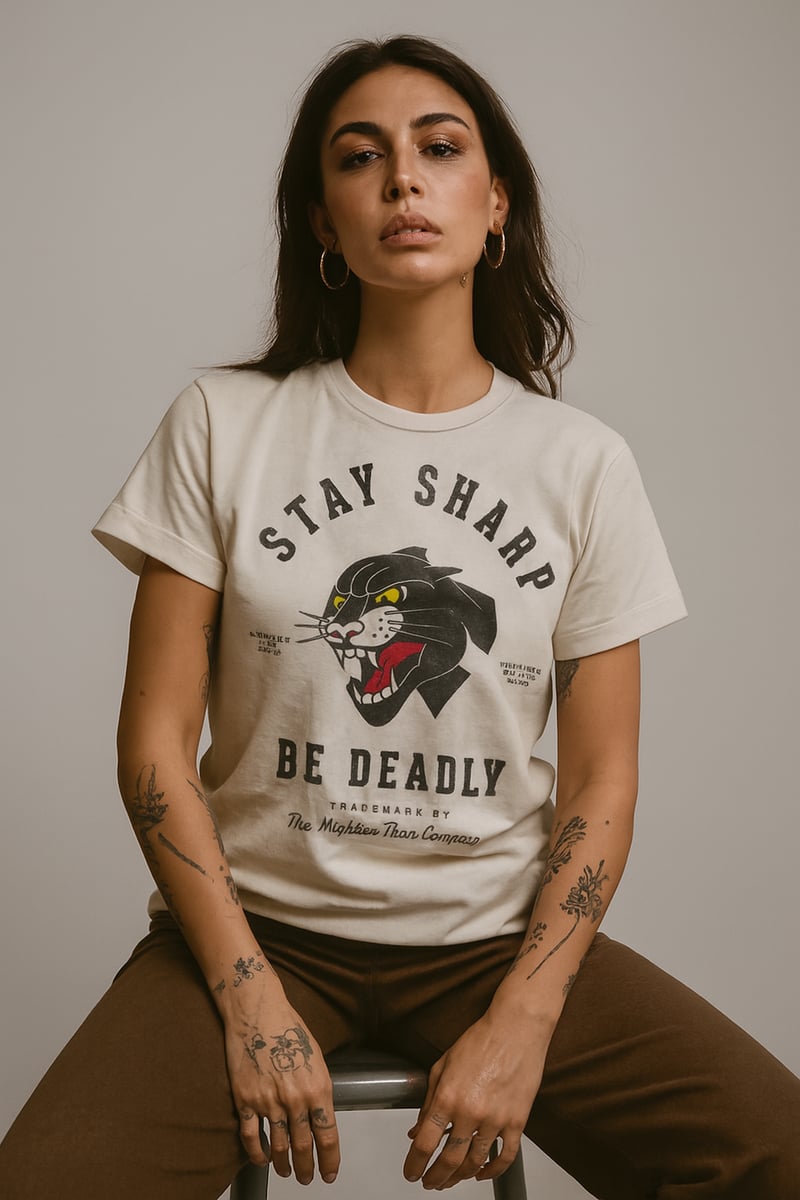 Stay Sharp Panther T-Shirt (Unisex) | Mightier Than Co