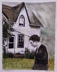 Image 1 of Mixed media original art  "Home Is " series  on paper ..New!