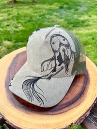 Image 2 of Coy Fish Burned Baseball Cap