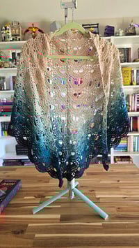 Image 1 of Oceanic Crochet shawl