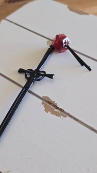 Image 3 of Blood Drop sword hair stick 