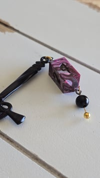 Image 4 of Marbled Dice Sword hair stick