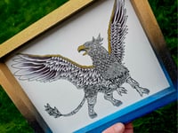 Image 1 of Ornate griffon inktober original 