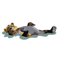 Image 1 of Katmai Brown Bear Floatato Tea Towel
