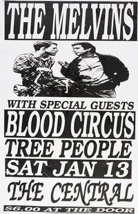 The Melvins • Blood Circus • Tree People | Poster