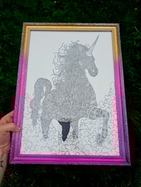 Image 1 of Ornate unicorn inktober original