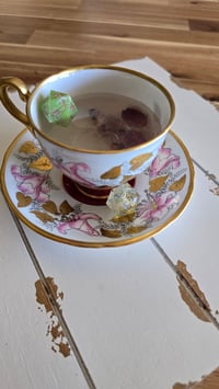 Image 1 of Rose Garden tea cup trinket/ dice rolling tray