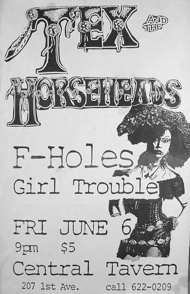 Image of Tex Horseheads • F-Holes • Girl Trouble | Poster