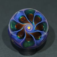 Image 1 of Copper Leaf Pinwheel Marble
