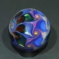 Image 3 of Copper Leaf Pinwheel Marble