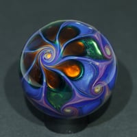 Image 2 of Copper Leaf Pinwheel Marble