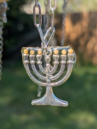 Image 2 of Menorah and Mustard Seed I Necklace