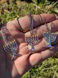 Image 4 of Menorah and Mustard Seed I Necklace