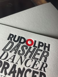 Image 8 of Santa's Reindeer | letterpress Christmas card