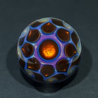 Image 1 of Metallic Elvis Amber Purple Pinwheel Marble