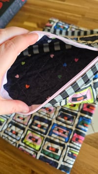 Image 4 of Music is the Soul - quilted zipper bag