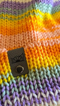 Image 3 of Pastel skies knit hat