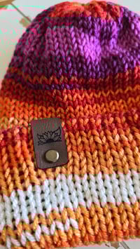 Image 2 of Pride beanie: lesbian flag 
