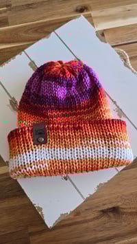 Image 1 of Pride beanie: lesbian flag 