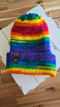 Image 1 of Pride Beanie - rainbow 