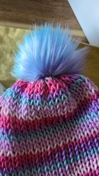 Image 2 of Birthday cake knit beanie