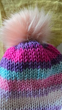 Image 3 of Birthday cake knit beanie