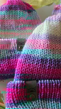 Image 4 of Birthday cake knit beanie