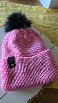 Image 1 of Think Pink knit beanie
