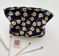 Image 3 of Floral corduroy  make up bag 