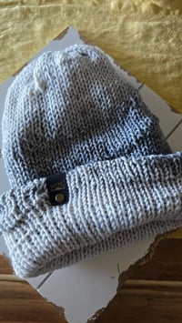 Image 1 of Soft Gray knit beanie