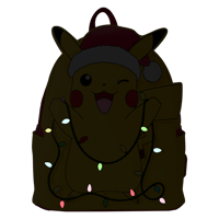 Image 2 of Pokémon x Loungefly: Santa Pikachu String Lights Light Up Mini Backpack