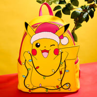 Image 8 of Pokémon x Loungefly: Santa Pikachu String Lights Light Up Mini Backpack
