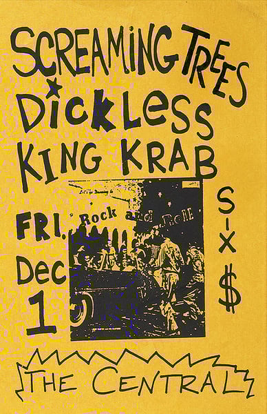 Image of Screaming Trees • Dickless • King Krab | Poster