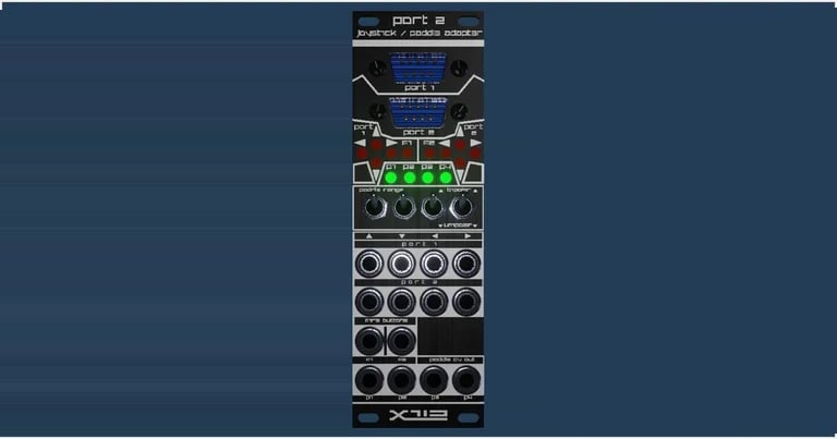 Image of PORT 2 - retro joystick and paddle adapter - eurorack module.