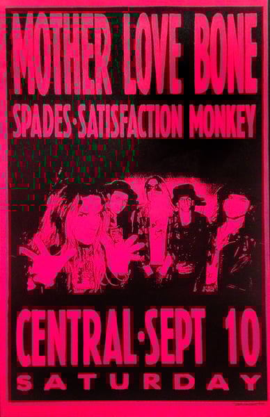 Image of Mother Love Bone • Spades • Satisfaction Monkey | Poster