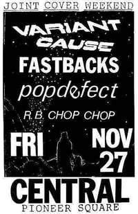 Variant Cruise • Fastbacks • Pop Defect • R.B. Chop Chop | Poster