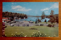 Lake Sunapee Glittery Vintage Postcard