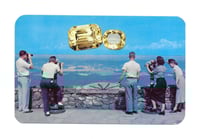 See Seven States Collaged Vintage Postcard